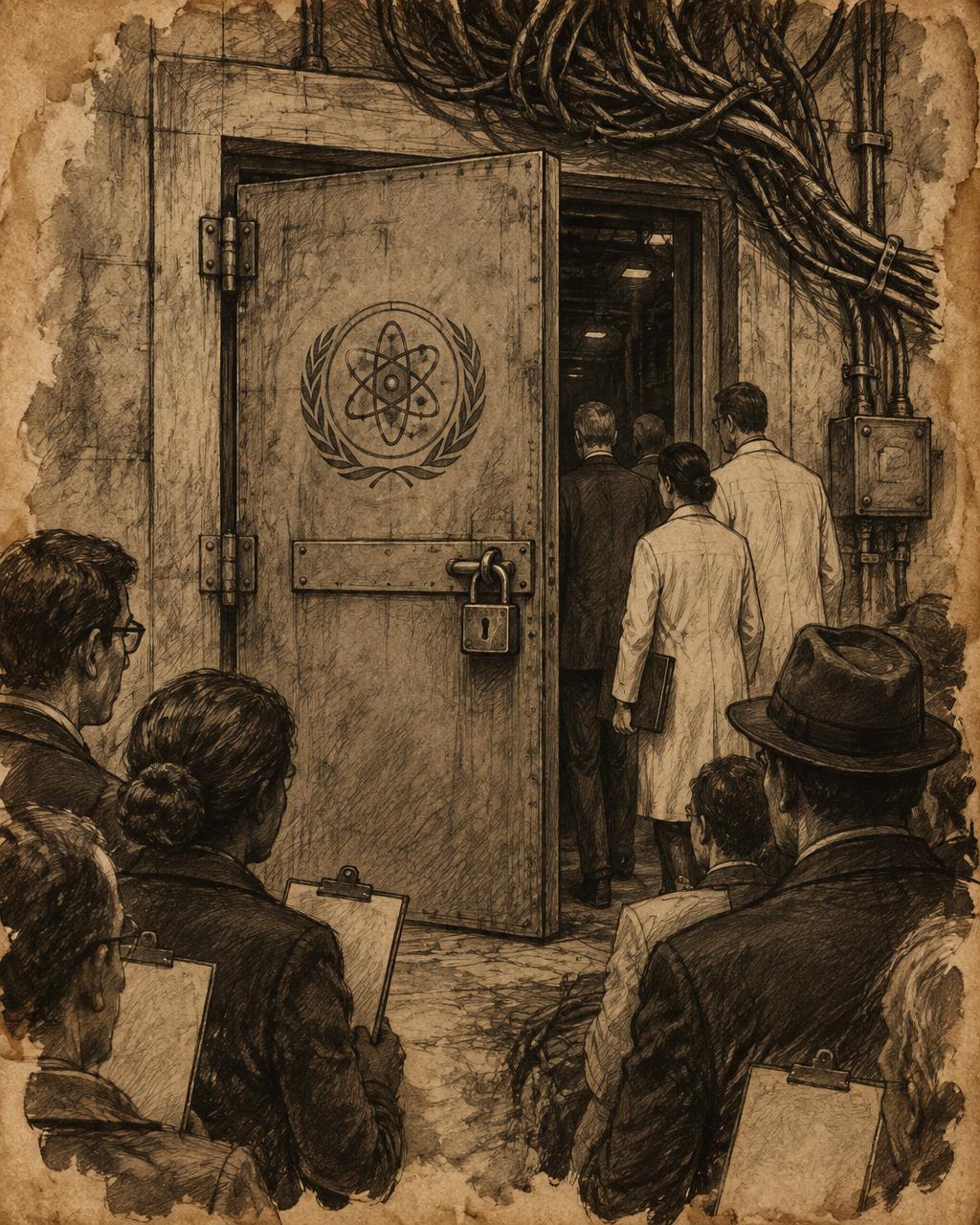 Ink sketch: The Closed Door